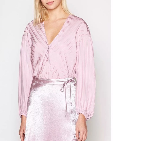 NWT Joie Cadmar Fleur D Lis Silky V Button Blouse - Picture 7 of 13